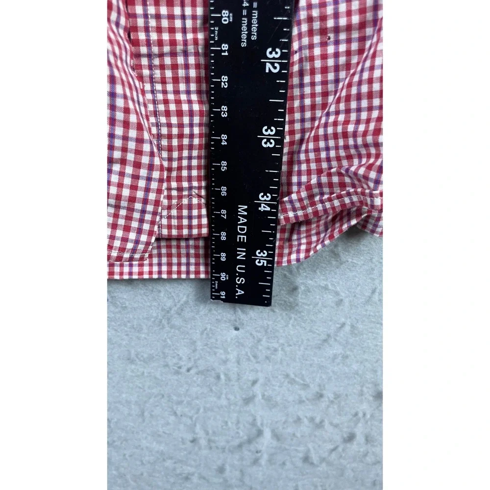 Ralph Lauren Button Down Mens 4X Big Red Good Gingham Short Sleeve Shirt